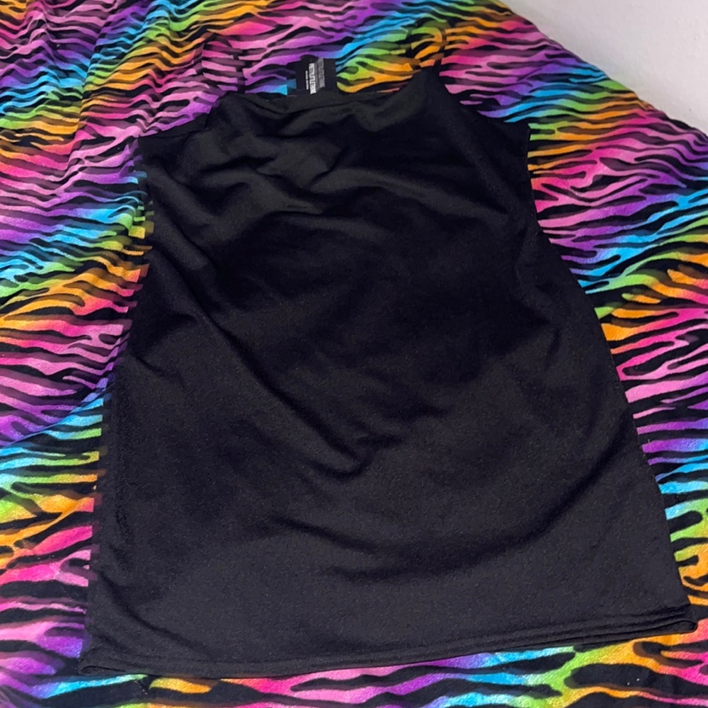 Plus size mini black dress